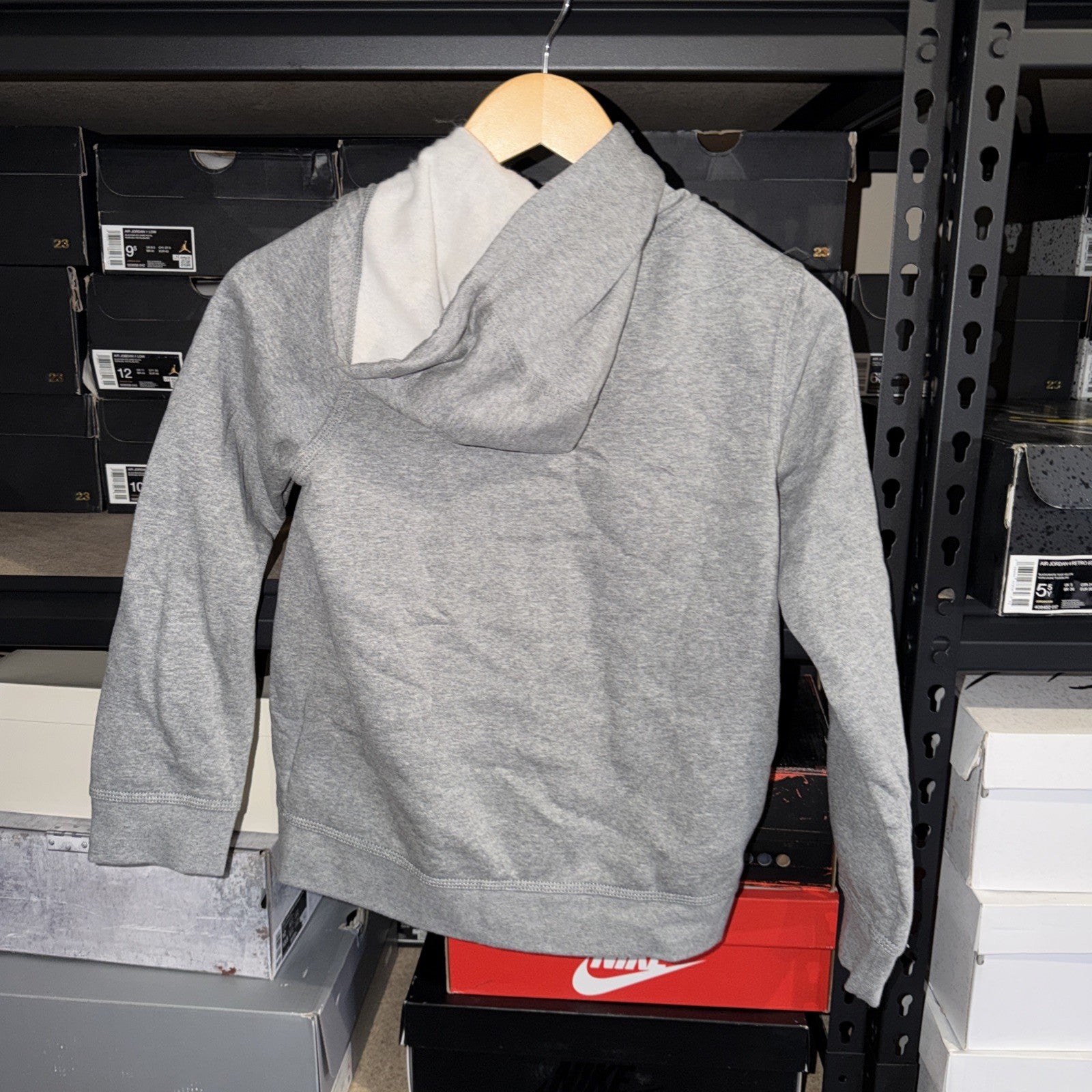 Nike Sportswear NSW Kids Full Zip Emroidery Hoodie Jacket GREY Small NWT 0090