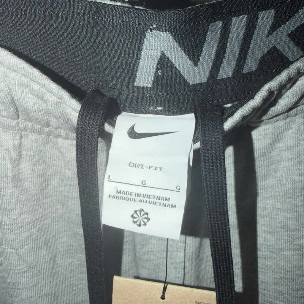 Nike Men Large Gray Heather Jogger Dri Fit Training Tapered Fitness Sweats 0130