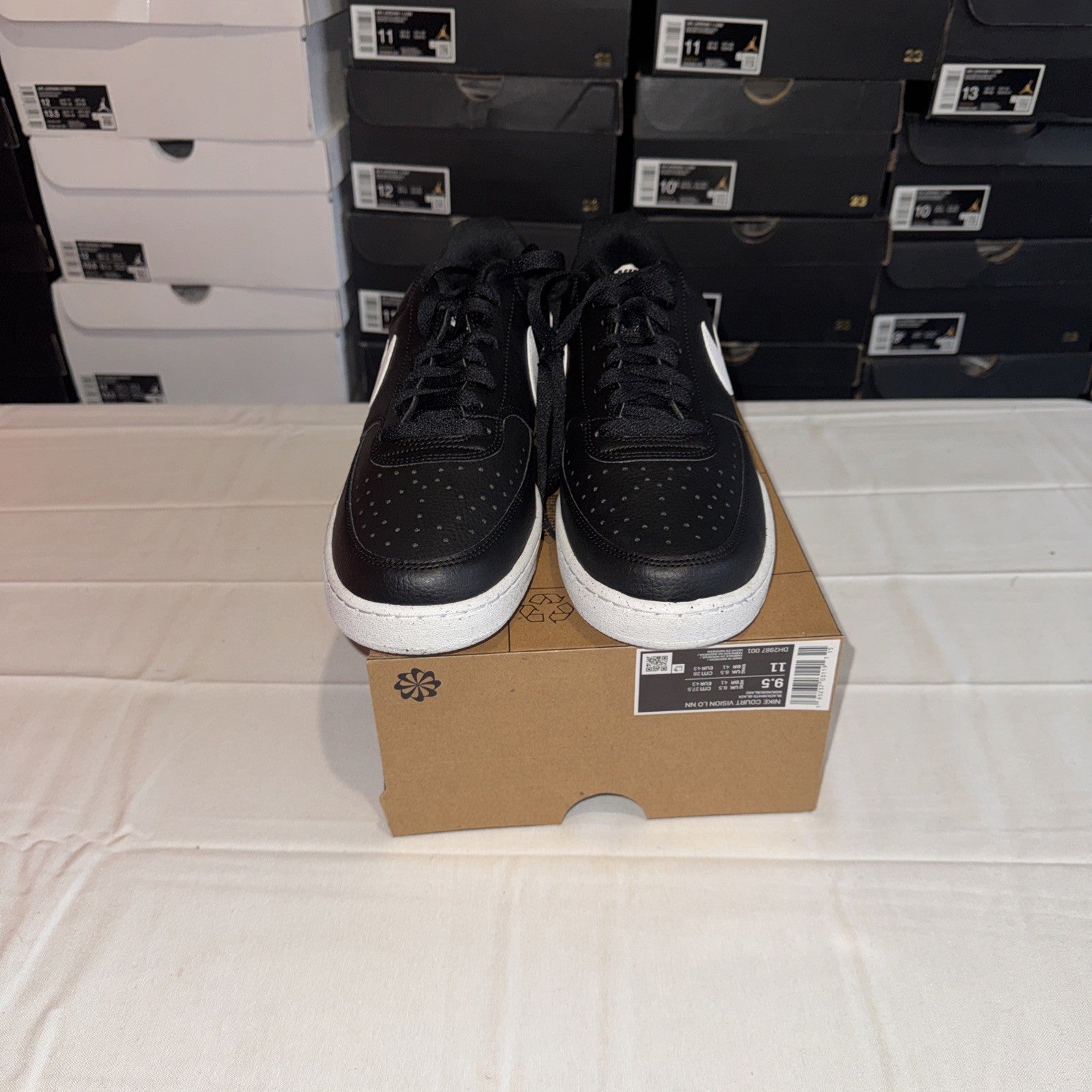 Nike Court Vision Low NN DH2987 001 Size 9.5 Black White Black