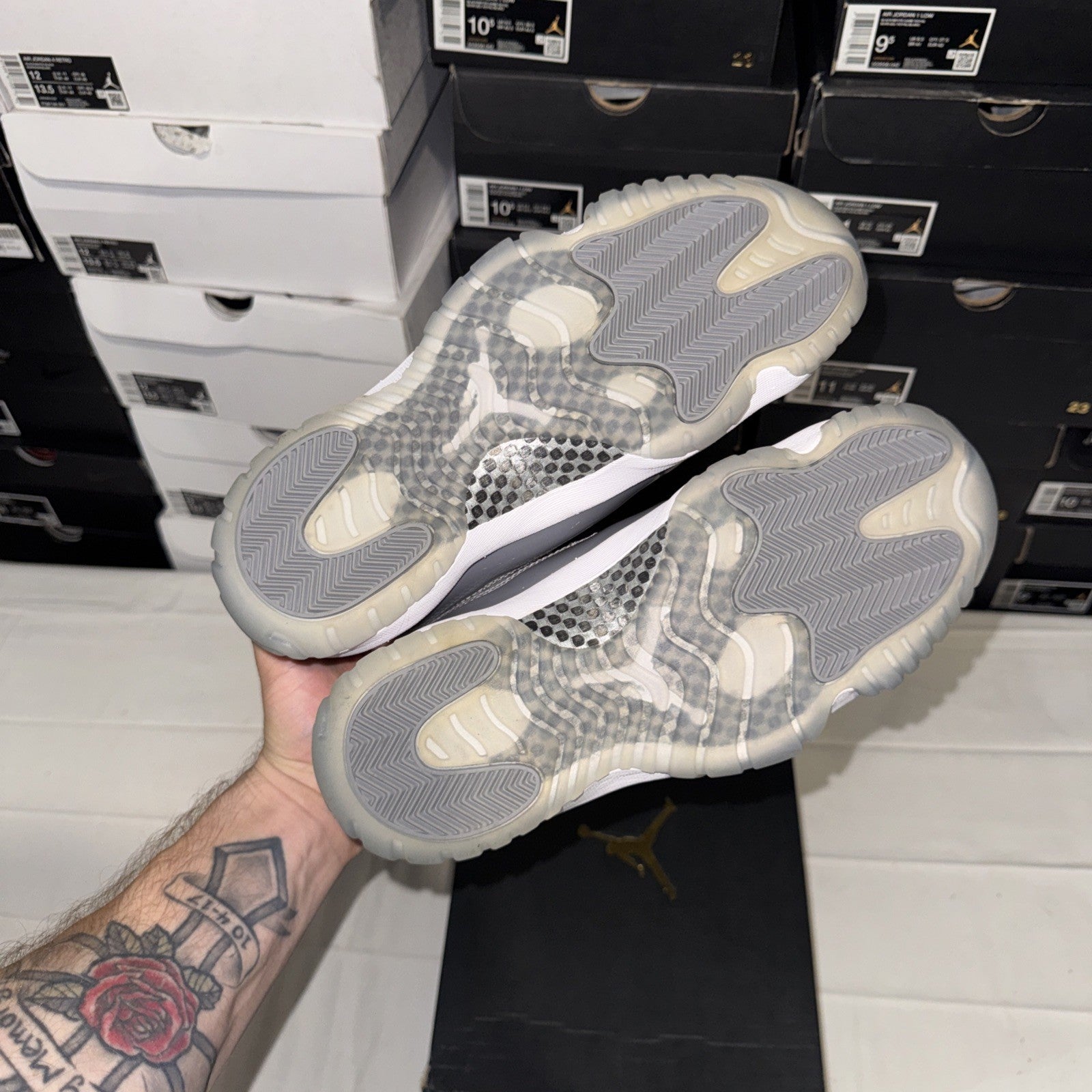 Size 8.5 - Jordan 11 Retro Low Cool Grey 2018