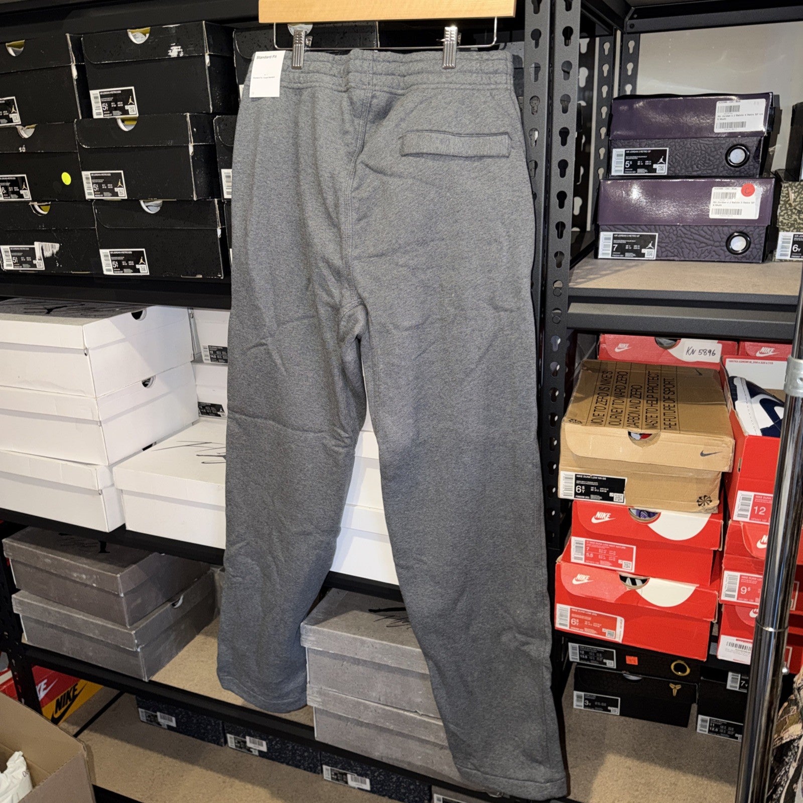 Nike Sweatpants Gray Sportswear Fleece Straight Wide Leg Men’s Medium 0086