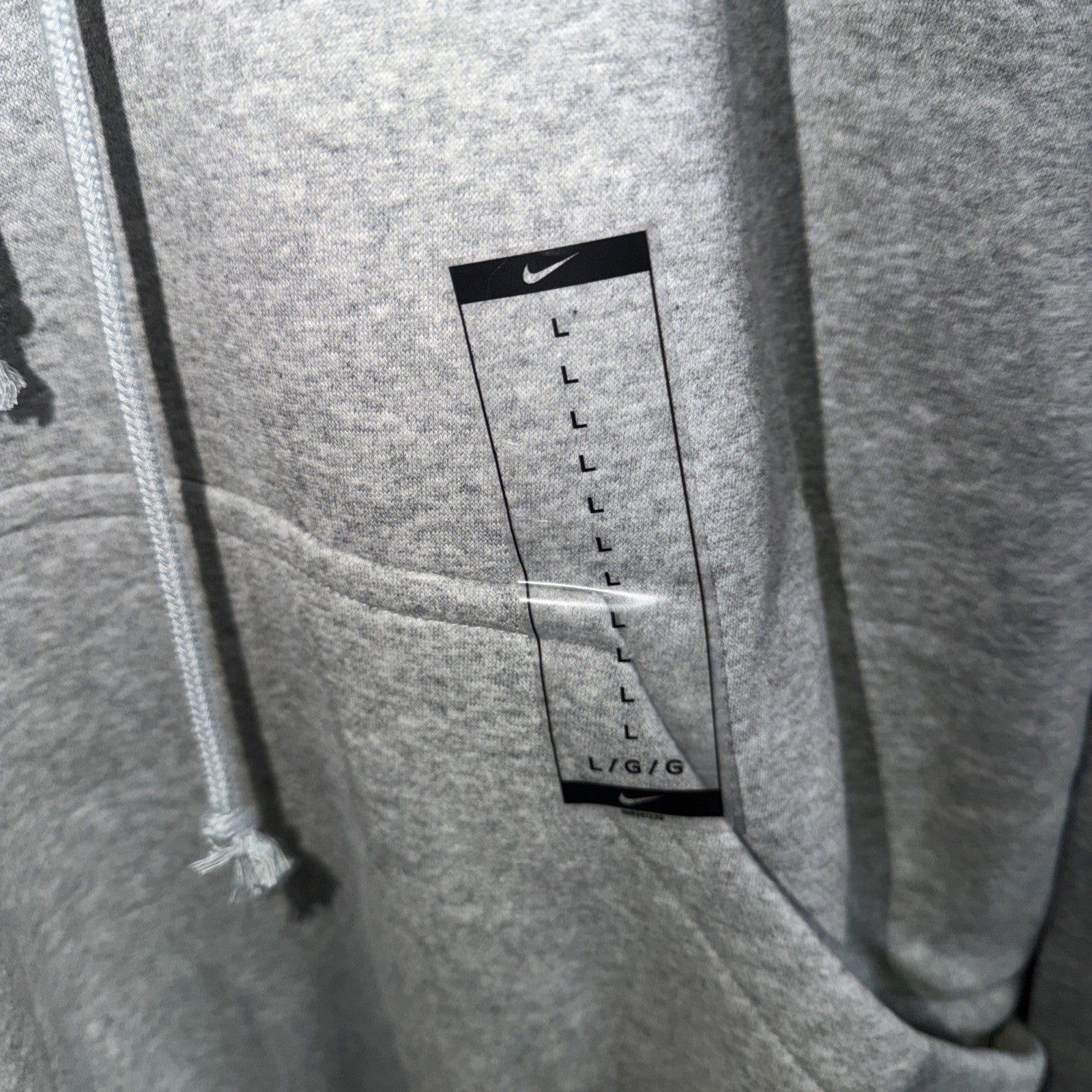 Nike Sportswear Gray Fleece Womens Oversized Pullover Hoodie Sz Large 0132