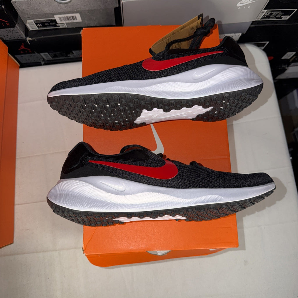 Nike Men's Revolution 7 Sneakers Size 12, Black/University Red/White, FB2207-003