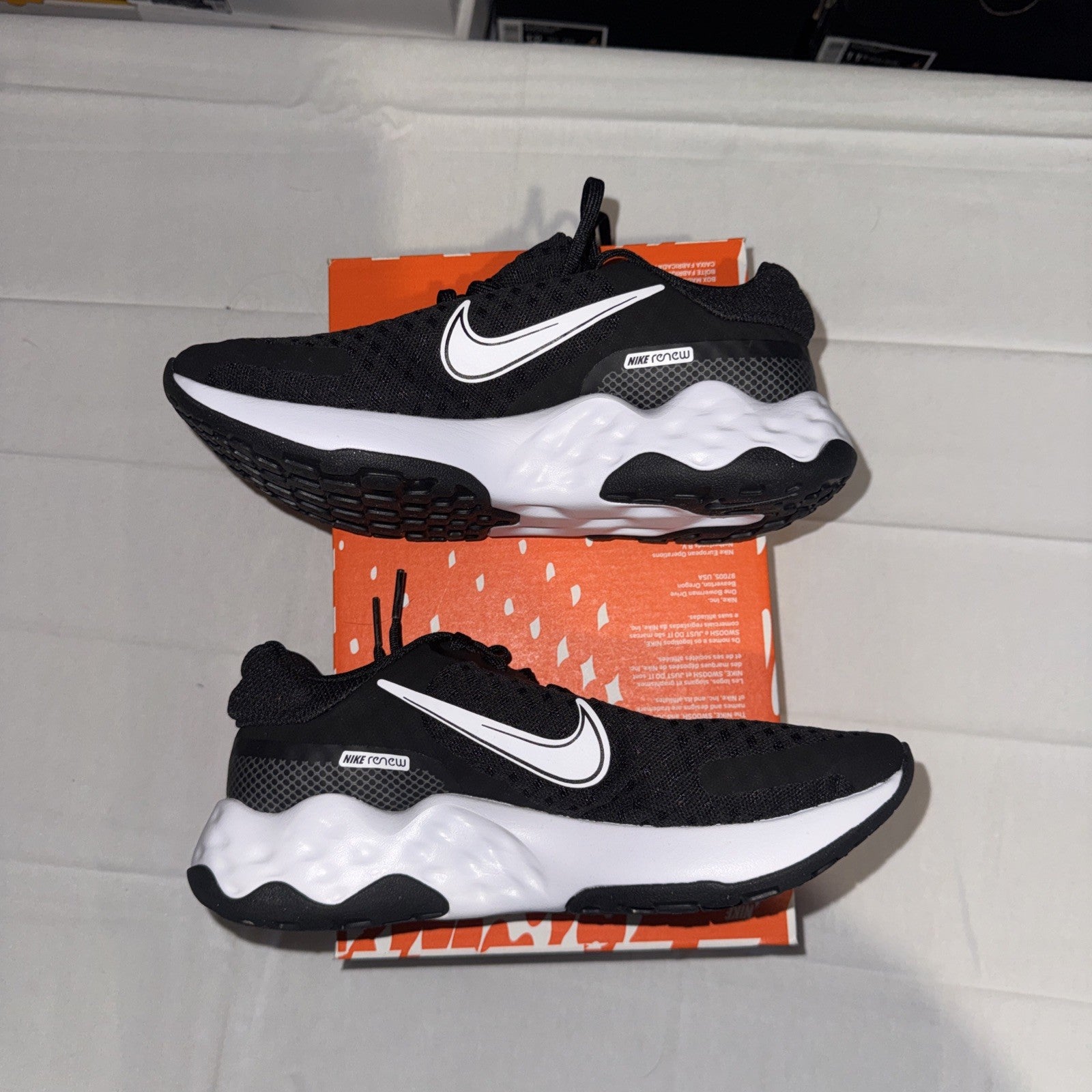 Nike Renew Ride 3 Women's Running Shoes, Size 6, Black/White, DC8184-001