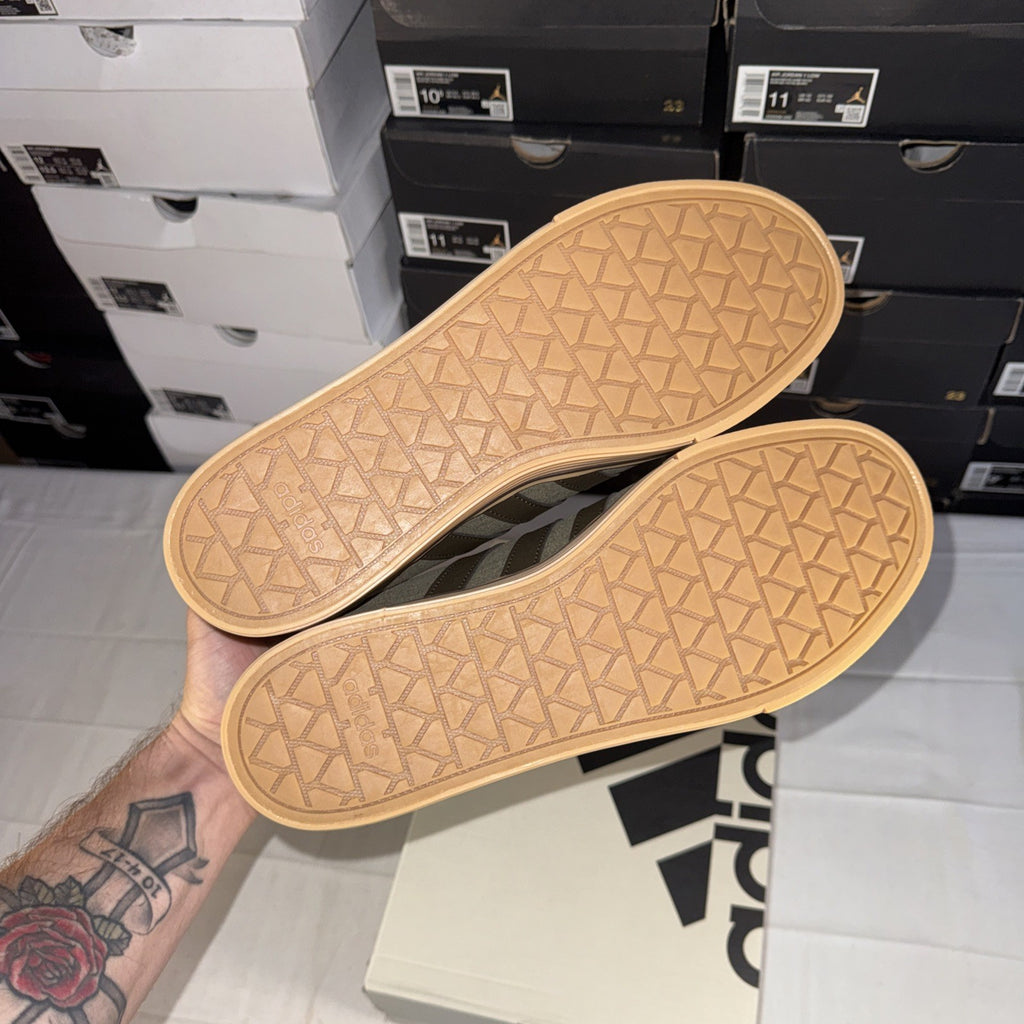 adidas Daily 4.0 Skateboarding Shoes Olive Green, Gum, Size 10.5 US IF4494