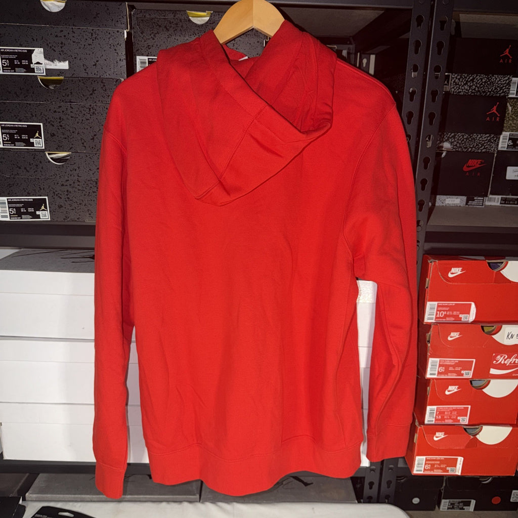 Nike Club Sweatshirt Hoodie Men’s full Zip, Large, University Red 0039-0040