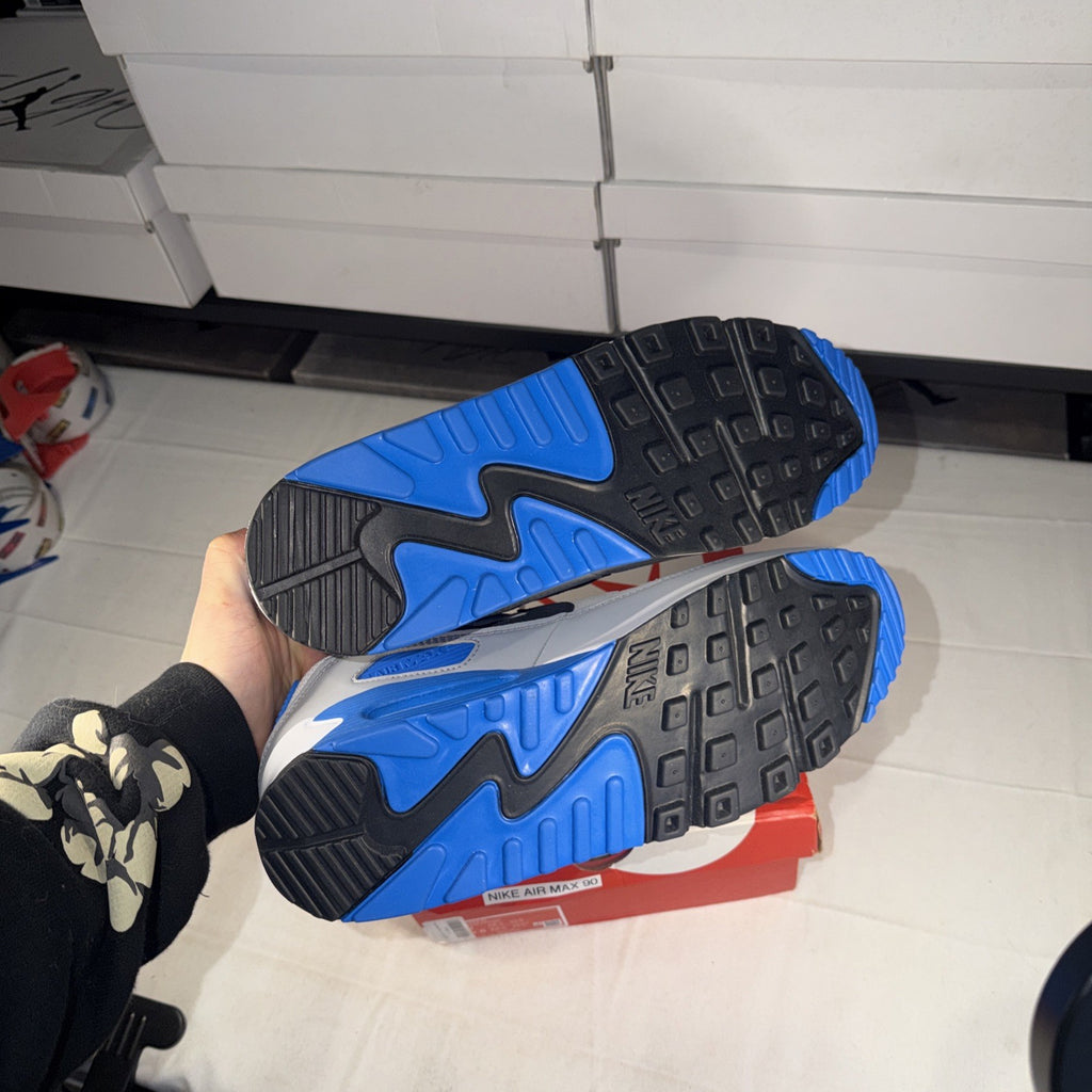 Nike Air Max 90 Size 12 White/Photo Blue/Pure Platinum/Black FN6958-102